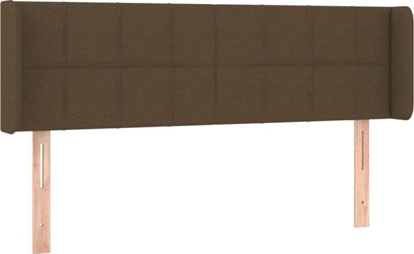 vidaXL Υποστρώματα κεφαλιού uszak, σκούρο καφέ, 147x16x78/88 εκ., ύφασμα