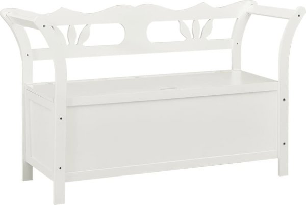 vidaXL Λευκός Πάγκος, 107x45x75,5 εκ., Μασίφ Ξύλο Έλατου