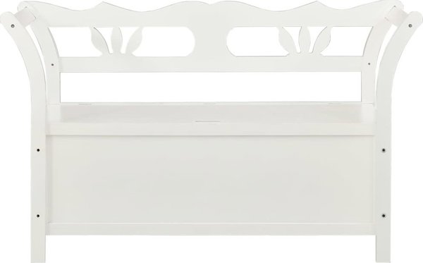 vidaXL Λευκός Πάγκος, 107x45x75,5 εκ., Μασίφ Ξύλο Έλατου