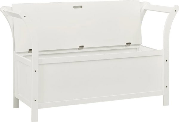 vidaXL Λευκός Πάγκος, 107x45x75,5 εκ., Μασίφ Ξύλο Έλατου