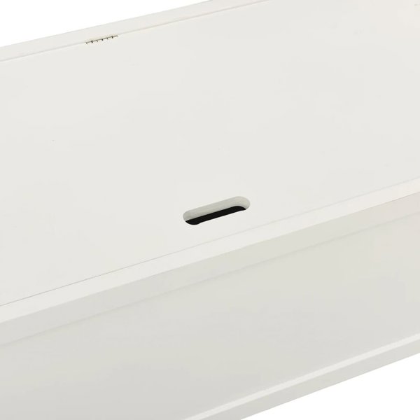 vidaXL Λευκός Πάγκος, 107x45x75,5 εκ., Μασίφ Ξύλο Έλατου