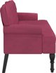 vidaXL Πάγκος με πλάτη, βυσσινί, 119,5x64,5x75 εκ., βελούδινο ύφασμα
