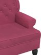 vidaXL Πάγκος με πλάτη, βυσσινί, 119,5x64,5x75 εκ., βελούδινο ύφασμα