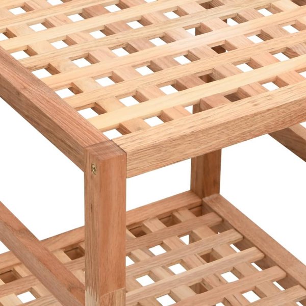 vidaXL Ράφι μπάνιου, 35,5x35,5x112,5 cm, ξύλο καρυδιάς