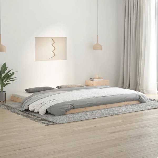 vidaXL Ράμα κρεβατιού 200 x 200 cm, μασίφ ξύλο πεύκου