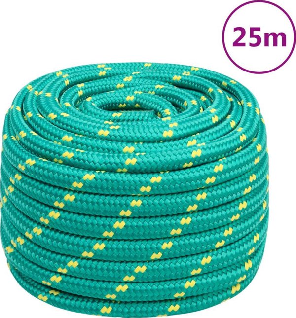 vidaXL Ναυτικό σκοινί πράσινο, 20 mm, 25 m, πολυπροπυλένιο