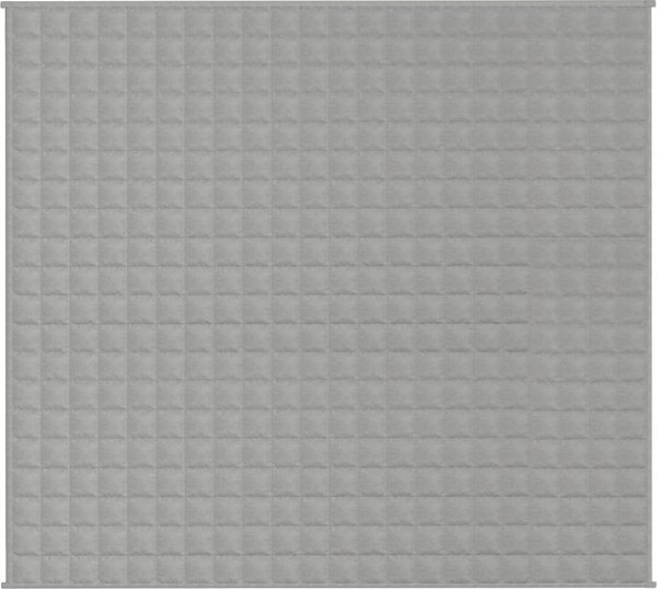 vidaXL Βαριά κουβέρτα, γκρι, 200x225 εκ, 9 κιλά, ύφασμα