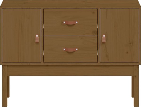 vidaXL Ντουλάπι από μασίφ πεύκο, μέλι-καφέ, 110x40x78 εκ.