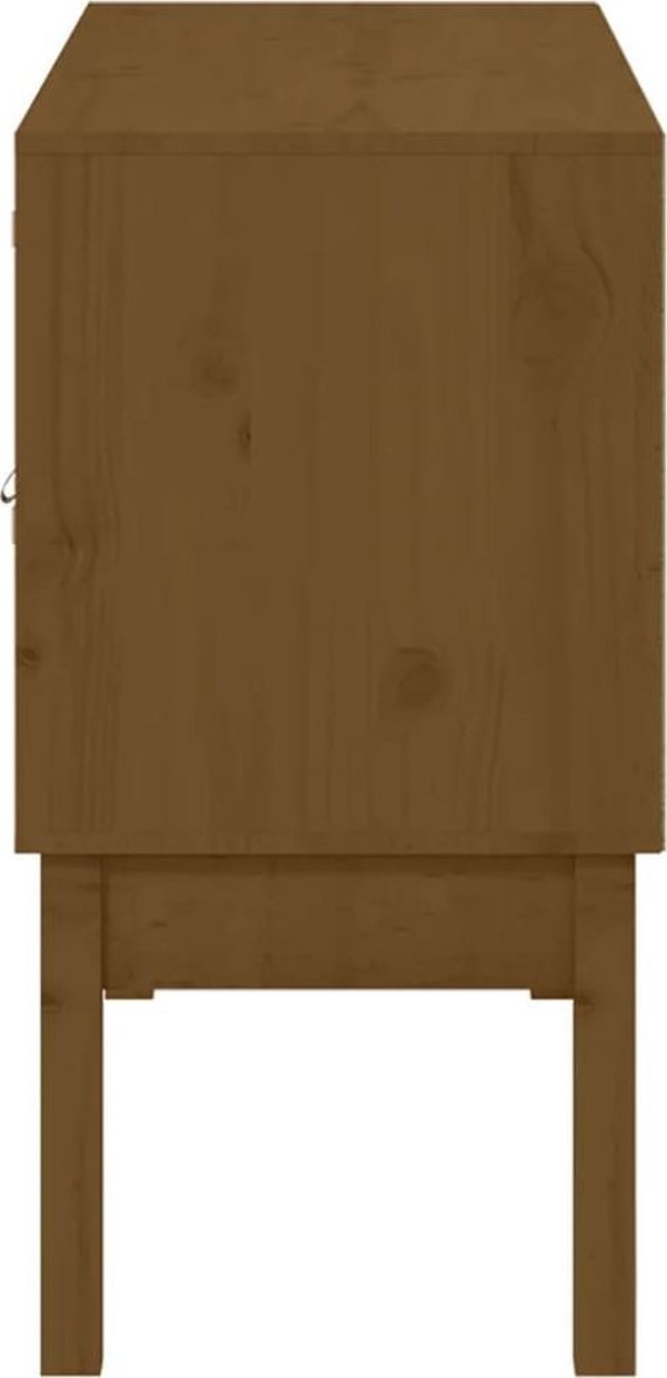 vidaXL Ντουλάπι από μασίφ πεύκο, μέλι-καφέ, 110x40x78 εκ.