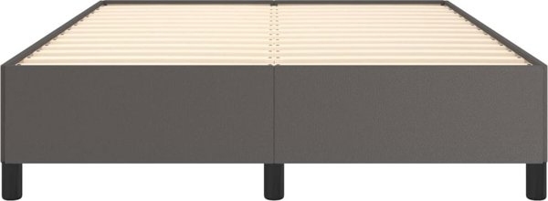 vidaXL Σκελετός κρεβατιού, γκρι, 140x190 cm, επενδυμένος με συνθετικό δέρμα
