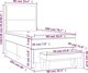 vidaXL Λουτρού κρεβάτι με στρώμα, κρεμ, ύφασμα, 90x200 εκ.