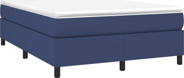 vidaXL Lokto kontynentalne niebieskie obite tkanina 140x190 cm