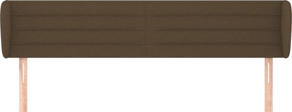 vidaXL Πλάτη uszak, σκούρο καφέ, 203x23x78/88 cm, ύφασμα