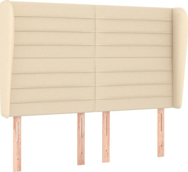vidaXL Κεφαλάρι uszak κρεμ 147x23x118/128 cm, ύφασμα
