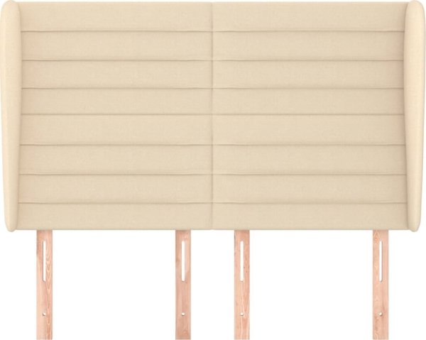vidaXL Κεφαλάρι uszak κρεμ 147x23x118/128 cm, ύφασμα