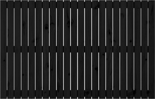 vidaXL Κεφαλάρι κρεβατιού μαύρο 140x3x90 cm από μασίφ πεύκο