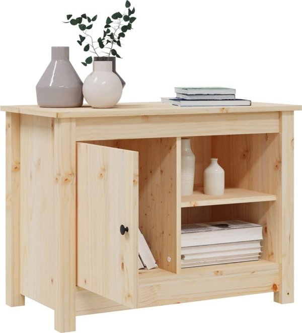 vidaXL Szafka pod telewizor, 70x36,5x52 cm, lite drewno sosnowe