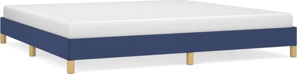 vidaXL Rama κρεβατιού μπλε 200x200 εκ., επενδυμένη με ύφασμα