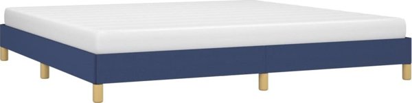 vidaXL Rama κρεβατιού μπλε 200x200 εκ., επενδυμένη με ύφασμα