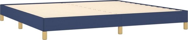 vidaXL Rama κρεβατιού μπλε 200x200 εκ., επενδυμένη με ύφασμα