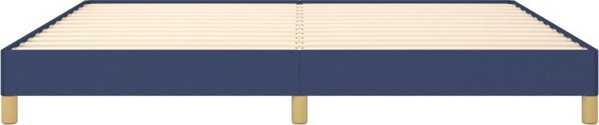 vidaXL Rama κρεβατιού μπλε 200x200 εκ., επενδυμένη με ύφασμα