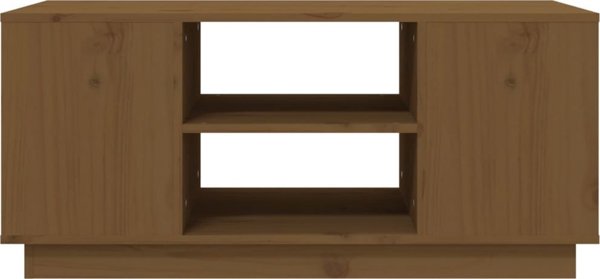 vidaXL Τραπεζάκι καφέ, μέλι καφέ, 90x49x40,5 cm, μασίφ πεύκο