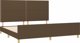 vidaXL Rama κρεβατιού με κεφαλάρι, σκούρο καφέ 200x200 cm υφασμάτινη επένδυση