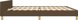 vidaXL Rama κρεβατιού με κεφαλάρι, σκούρο καφέ 200x200 cm υφασμάτινη επένδυση