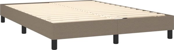 vidaXL Λοιζο Kontynentalne z materacem, taupe, tkanina, 140x200 cm