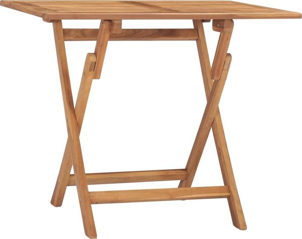 vidaXL Πτυσσόμενος κήπος τραπέζι, 90x60x75 εκ, από μασίφ ξύλο τεκ