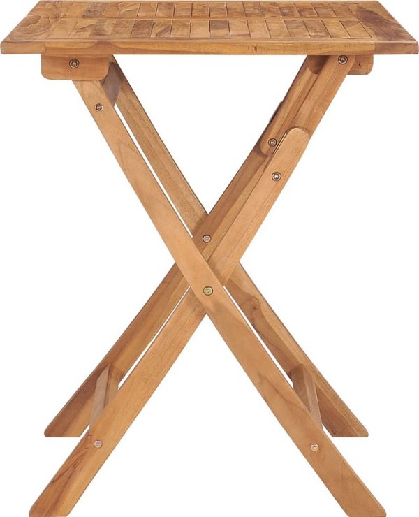 vidaXL Πτυσσόμενος κήπος τραπέζι, 90x60x75 εκ, από μασίφ ξύλο τεκ