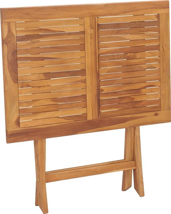 vidaXL Πτυσσόμενος κήπος τραπέζι, 90x60x75 εκ, από μασίφ ξύλο τεκ