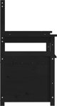 vidaXL Lawka, czarna, 112,5x51,5x96,5 cm, lite drewno sosnowe