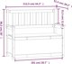 vidaXL Lawka, czarna, 112,5x51,5x96,5 cm, lite drewno sosnowe