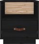 vidaXL vidaXL Szafki nocne, 2 szt., czarne, 40x34x45 cm, lite drewno sosnowe