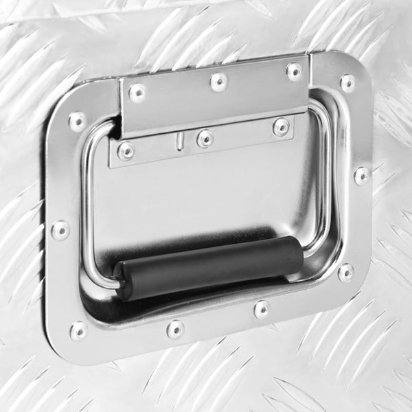 vidaXL Skrzynka do przechowywania, srebrna, 70x31x27 cm, aluminium