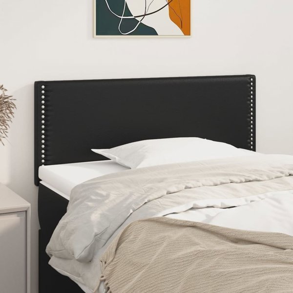 vidaXL Κεφαλάρι κρεβατιού, μαύρο, 90x5x78/88 εκ, τεχνητό δέρμα