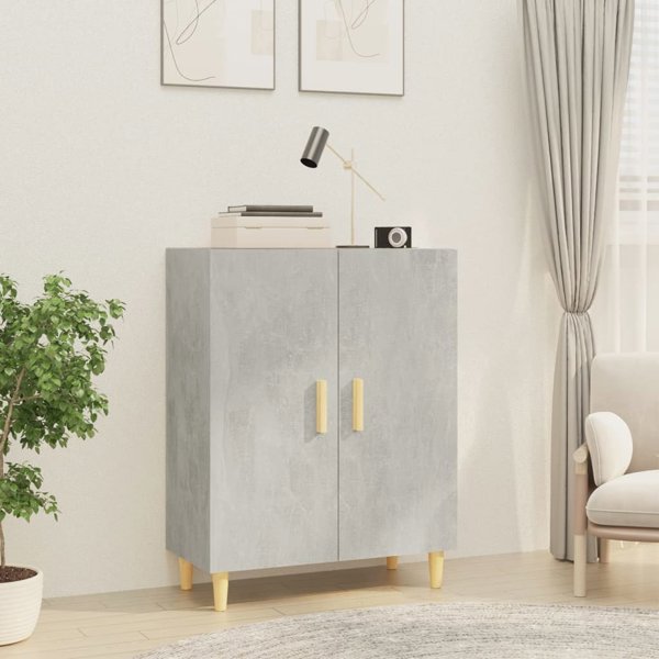 vidaXL Ντουλάπι σε χρώμα μπετό γκρι, 70x34x90 cm, κατασκευασμένο από ξυλοπολυμερές υλικό