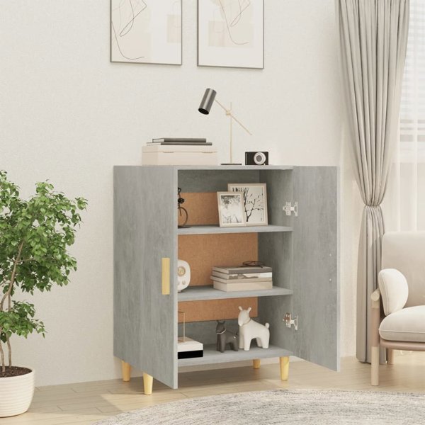 vidaXL Ντουλάπι σε χρώμα μπετό γκρι, 70x34x90 cm, κατασκευασμένο από ξυλοπολυμερές υλικό