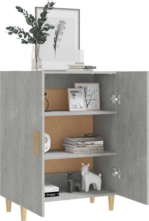 vidaXL Ντουλάπι σε χρώμα μπετό γκρι, 70x34x90 cm, κατασκευασμένο από ξυλοπολυμερές υλικό