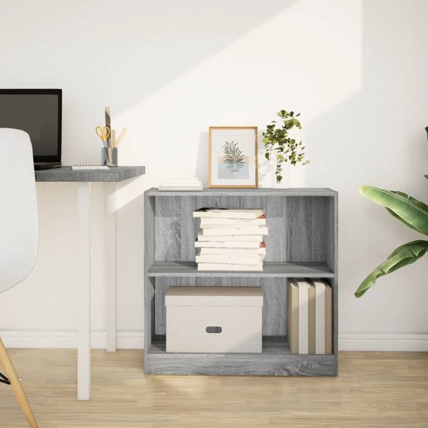 vidaXL Ραφιέρα γκρι δρυς σονόμα 80x24x76 εκ, σύνθετο ξύλο