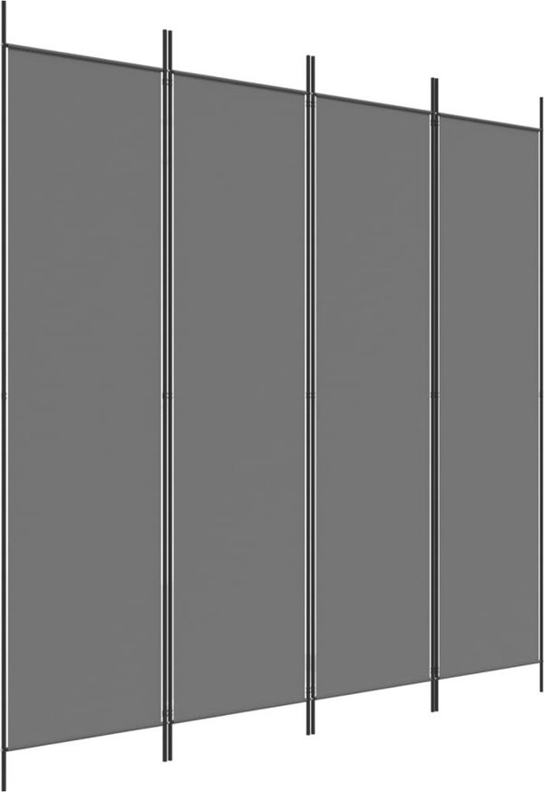 vidaXL vidaXL Parawan 4-panelowy, antracytowy, 200x200 cm, tkanina