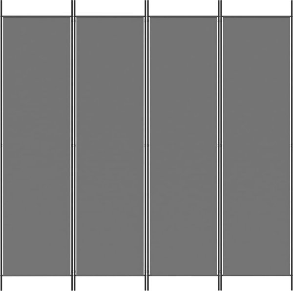 vidaXL vidaXL Parawan 4-panelowy, antracytowy, 200x200 cm, tkanina