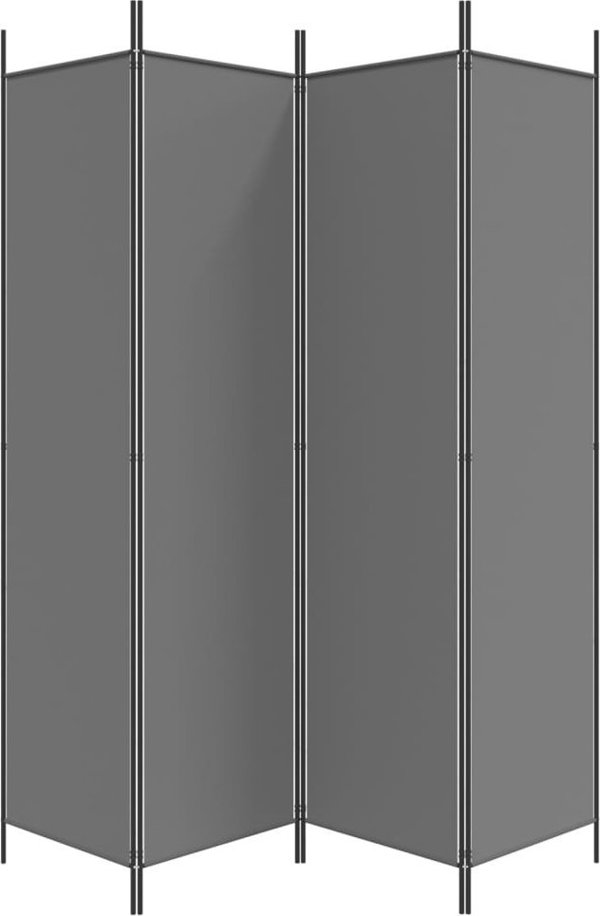 vidaXL vidaXL Parawan 4-panelowy, antracytowy, 200x200 cm, tkanina