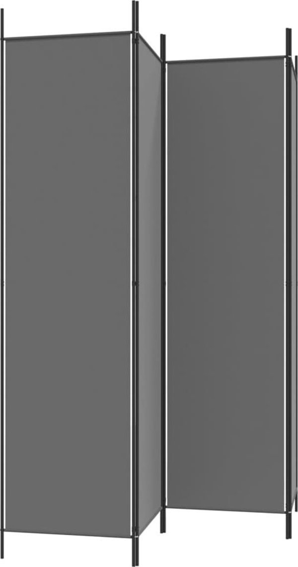 vidaXL vidaXL Parawan 4-panelowy, antracytowy, 200x200 cm, tkanina