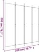 vidaXL vidaXL Parawan 4-panelowy, antracytowy, 200x200 cm, tkanina