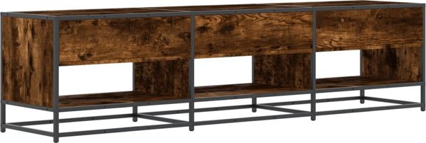 vidaXL Έπιπλο τηλεόρασης, καπνιστό δρυς, 180x40x46 εκ