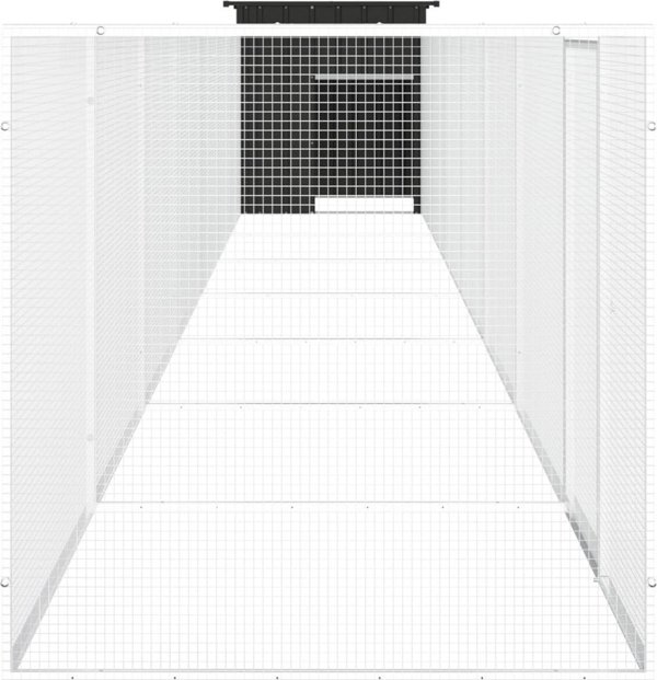 vidaXL Κλωβός για κοτόπουλα, ανθρακί, 800x91x100 cm, ατσάλι
