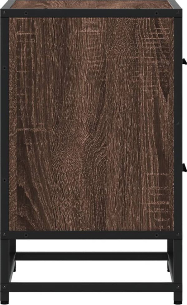 vidaXL Κομοδίνα, 2 τεμ., καφέ δρυς, 40x31x50 εκ.