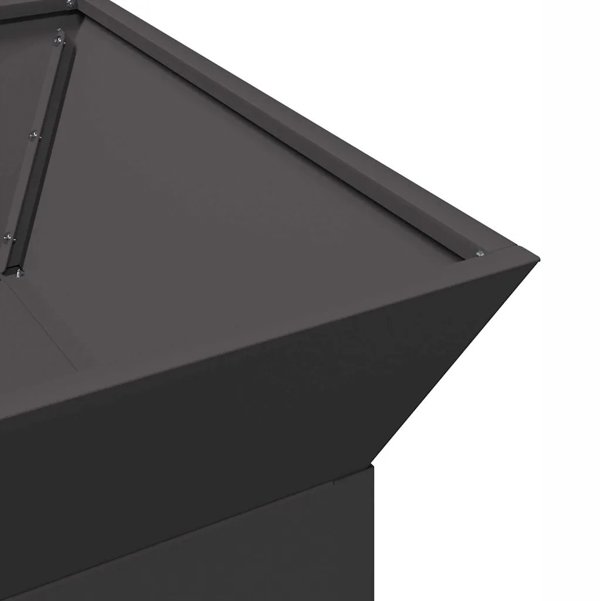 vidaXL VidaXL Kominek Czarny 50 x 50 x 40 cm Stal